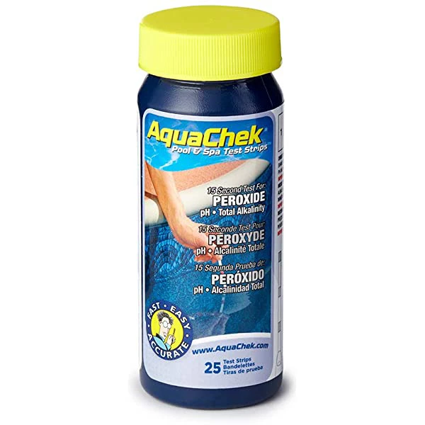 Produit D'entretien Piscine Languettes D'analyse Piscine Traitée Aux UV Ou PHMB - AquaChek Peroxyde 3 En 1 - 25 Languettes 3 Produit D'entretien Piscine Languettes D'analyse Piscine Traitée Aux UV Ou PHMB - AquaChek Peroxyde 3 En 1 - 25 Languettes