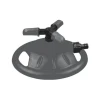 Fitt Arroseur Oscillant Et Asperseur Arroseur Rotatif Circulaire 3 Bras Embase Jardin Buses Réglables Gris