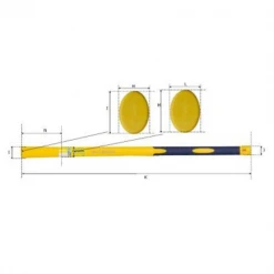 Merlin éclateur Merlin éclateur Pour Fendre Bûches - Perrin - Lame Acier - Manche Composite 90 Cm -Espace vert et piscine Boutique dimensions manche