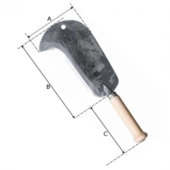 Outillage De Jardinier Serpe De Paris Pour élaguer Et Débroussailler - Perrin - Lame En Acier Forgé - Longueur 23 Cm 5 Outillage De Jardinier Serpe De Paris Pour élaguer Et Débroussailler - Perrin - Lame En Acier Forgé - Longueur 23 Cm -Espace vert et piscine Boutique dimensions serpe