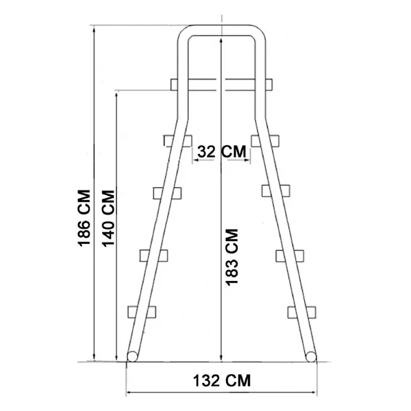 Trigano Douche, Echelle Et Mobilier Extérieur Échelle Double Piscine Hors-sol Hauteur 1.86 M 4 Marches Acier Blanc 3 Trigano Douche, Echelle Et Mobilier Extérieur Échelle Double Piscine Hors-sol Hauteur 1.86 M 4 Marches Acier Blanc