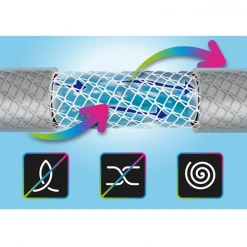 Tuyau D'eau Tuyau Arrosage NTS Jeans Fitt Diamètre 15 Mm Longueur 25 Mètres Bleu -Espace vert et piscine Boutique flexible malleable fitt