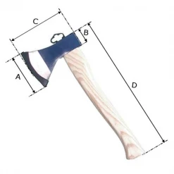 Hachette Canada Fendre Petit Bois Perrin Lame Acier Manche 36 Cm