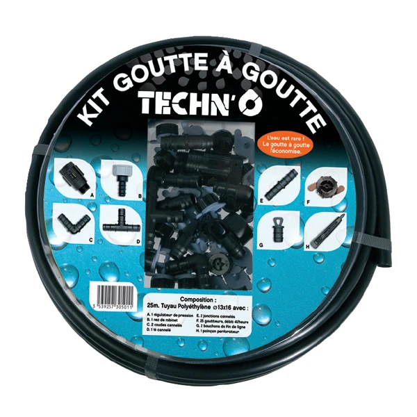 Goutte à Goutte Ensemble Complet Arrosage GAG Techn'O Fitt Longueur 25 Mètres 3 Goutte à Goutte Ensemble Complet Arrosage GAG Techn'O Fitt Longueur 25 Mètres