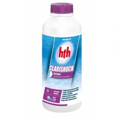 Produit D'entretien Piscine Clarifiant Choc Pour Piscine - Clarishock HTH - Liquide Ultra-concentré - Bidon De 1 Litre
