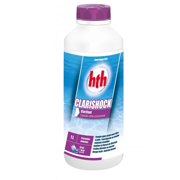 Produit D'entretien Piscine Clarifiant Choc Pour Piscine - Clarishock HTH - Liquide Ultra-concentré - Bidon De 1 Litre 3 Produit D'entretien Piscine Clarifiant Choc Pour Piscine - Clarishock HTH - Liquide Ultra-concentré - Bidon De 1 Litre