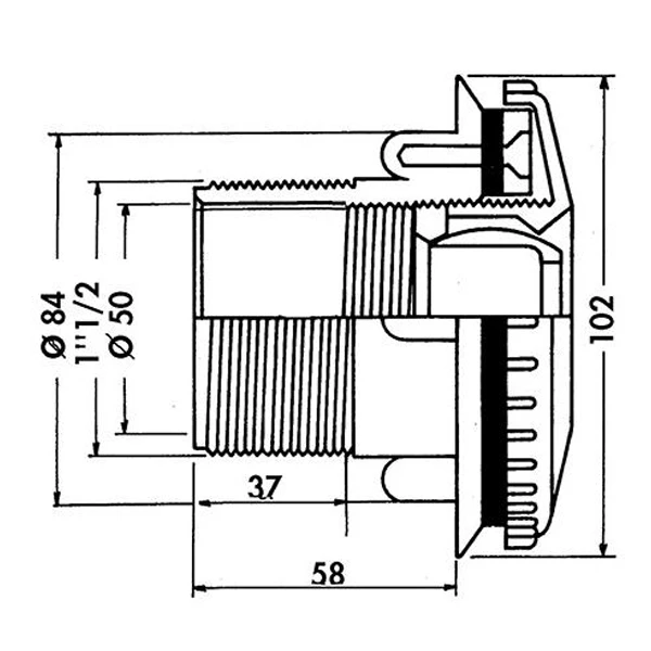 Raccords Hydrauliques Pour Piscine Buse De Refoulement 3315 - Hayward - Pour Piscine Liner - Débit 5/6 M³/h - Blanc 4 Raccords Hydrauliques Pour Piscine Buse De Refoulement 3315 - Hayward - Pour Piscine Liner - Débit 5/6 M³/h - Blanc – Image 2