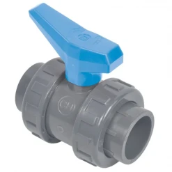 Aquatech Raccords Hydrauliques Pour Piscine Vanne à Bille à Coller En PVC Pour Plomberie De Piscine - Femelle/femelle - Diamètre 63 Mm