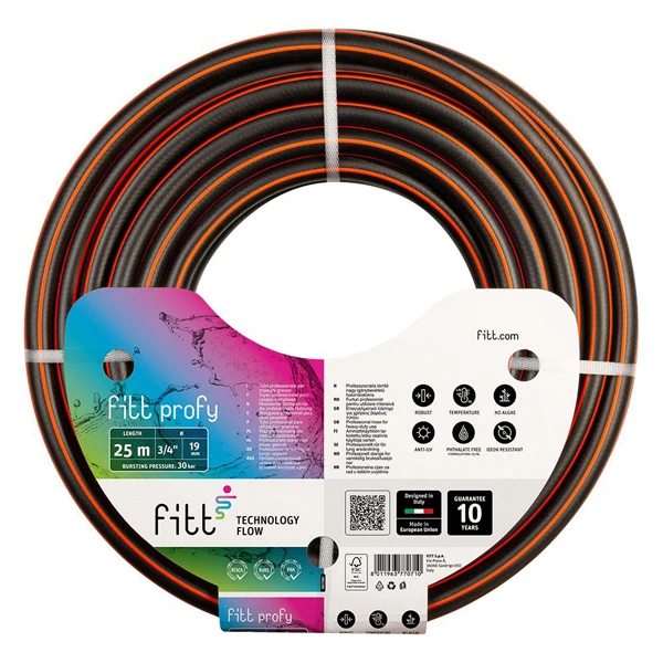 Tuyau D'eau Tuyau Arrosage Professionnel Profy Fitt 19 Mm 25 Mètres Noir 5 Tuyau D'eau Tuyau Arrosage Professionnel Profy Fitt 19 Mm 25 Mètres Noir – Image 3
